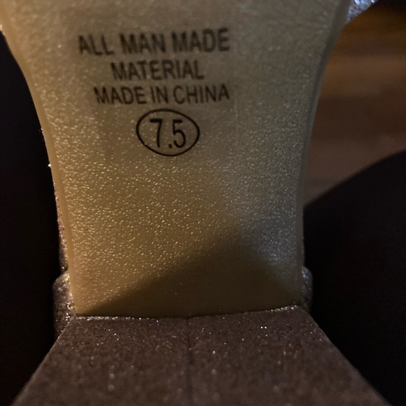 J. Adams Rose Gold Glitter Block Heel size 7.5 - Picture 6 of 7
